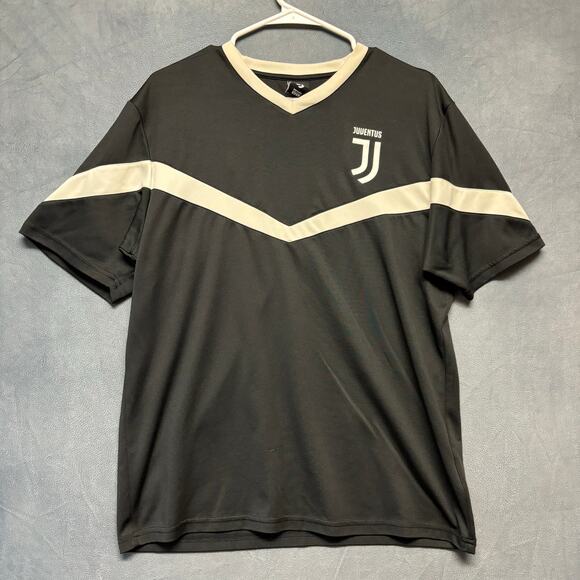 Juventus Jersey Shirt Soccer V Neck Mens Medium Performance Athletic Gym Workout - Picture 1 of 7